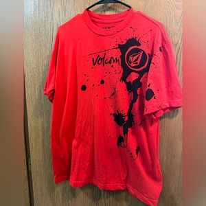 Volcom red tshirt size large